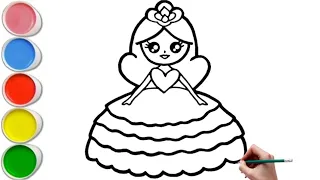 Learn how to draw a cute bride for kids and toddlers || bride drawing easy step || educational video