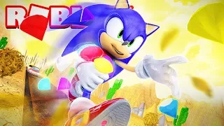 SONIC the HEDGHOG finds all of the EMERALDS in ROBLOX