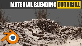 Blender Vertex Color height blend material tutorial - Learn how to blend materials in Evee & Cycles
