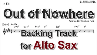 Out of Nowhere - Backing Track with Sheet Music for Alto Sax