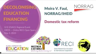 Decolonising Education Financing | Domestic Tax Reform, Moira Faul