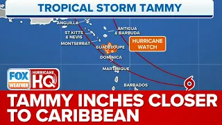 Hurricane Watch, Tropical Storm Warning Issued As Tammy Inches Closer To Caribbean