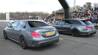 Mercedes-AMG C63s vs. Audi RS6 vs. Nissan GT-R vs. E63s vs. AMG GTR vs Huracan & More!