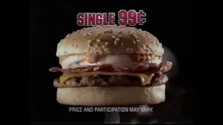 Burger King Hickory Bacon Cheddar Burger Commercial (2001)