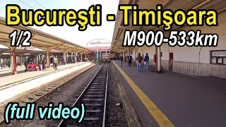 Bucuresti-Timisoara 1/2 full rearview-Trainride-Zugfahrt
