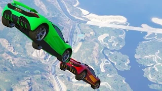 MID AIR CAR BATTLES! (GTA 5 Funny Moments)