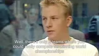 Kimi Räikkönen interview (after Sauber's test) from 2000 with English subtitles