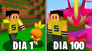 Sobrevivi 100 Dias como Campeão Pokémon no Minecraft Pixelmon - O FILME 1