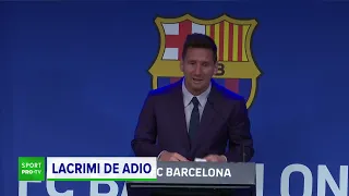 Messi le-a frânt inimile fanilor Barcelonei - argentinianul a plâns la conferința de adio!