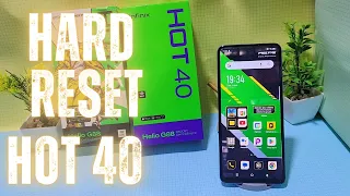 طريقة عمل فورمات  .HOW TO HARD RESET INFINIX infinix hot 40