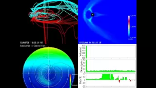 3/8/2012 -- NICT magnetosphere view -- X-class solar flare reaches earth