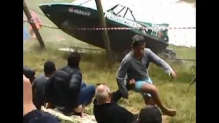 Jetsprint  CRASH. Watch till the End. A safety crew member, so close to being Killed.
