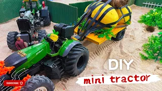 🔴Top diorama farm, mini tractor idea cartoon, mini harvester machine,mini planting & mini bulldozer