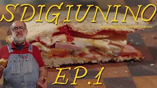 Panino di PIZZA ripieno di verdure grigliate, mozzarella e wurstel misti - Ricetta di Giorgione