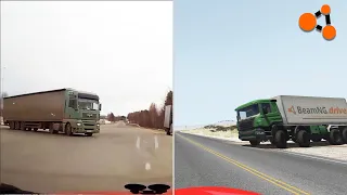 BeamNG drive vs Real Life #5 Dash Cam Crashes Comparison