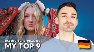 Das Deutsche Finale 2024 - My Top 9 (Germany Eurovision)