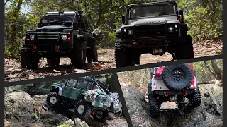 GMADE BOM(GS02) DEFENDER(INJORA Hard body) & Traxxas TRX4 DEFENDER Off-road Trail 4X4 RC Car