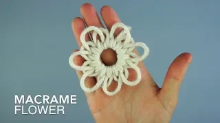 DIY Macrame Flower Tutorial With Ring & How To Attach To Your Wall Hanging!