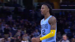 Ja Morant hits the griddy after switching from a dunk to layup mid air vs OKC