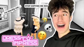COPYING PEOPLE IN DRESS TO IMPRESS ON ROBLOX (gone wrong)