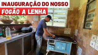 FIZEMOS ALMOÇO NO FOGÃO A LENHA PELA PRIMEIRA VEZ/Bora pra Roça?