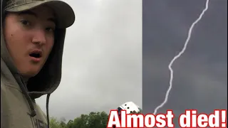 Trying to catch a big bass in a storm (almost struck by lightning!!!)