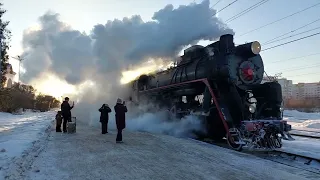 Рускеальский Экспресс в Новгороде! Отправление Л-0693 с ретропоездом №926 Великий Новгород - Чудово!