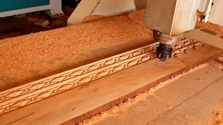 Beautiful wood carving 2d design with cnc router machine 2d design cutting skills