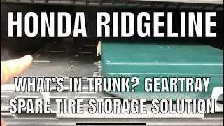 Honda Ridgeline GEAR TRAY replaces Spare Tire with Cargo Storage Area