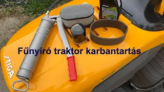 Fűnyíró traktor karbantartás (STIGA ST 550 motorral)