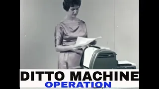 HOW TO USE A 1960s DITTO MACHINE   MIMEOGRAPH  SPIRIT DUPLICATOR  PHOTOCOPIER 43624