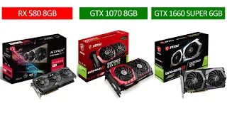 RX 580 VS GTX 1070 VS GTX 1660 Super - i5 11400F - Gaming Comparisons