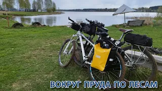На велосипеде по лесам вокруг пруда