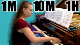 ♫ Most difficult piano piece? LISZT - LA CAMPANELLA - Incremental Challenge 1 MIN - 10 MIN - 1 HOUR♫