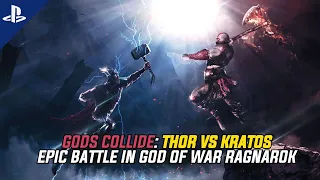 Gods Collide: Thor vs Kratos - Epic Battle in God of War Ragnarok