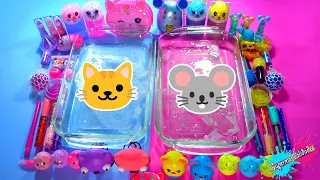 Mezclando Gato VS Ratón en Slime transparente - Supermanualidades