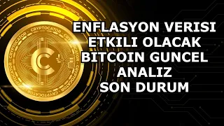 ENFLASYON VERISI ETKILI OLACAK / BITCOIN GUNCEL ANALIZ / SON DURUM