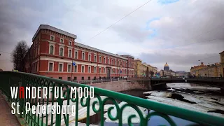 A walk around St. Petersburg. Neva, Admiralty Canal, Moika | [4K]