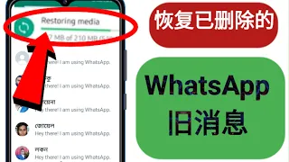 如何恢复旧 Whatsapp 删除的消息 |无需备份即可恢复 Whatsapp 聊天 (2023)