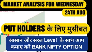 NIFTY PREDICTION FOR TOMORROW 24 AUGUST 2022 | Bank nifty tomorrow prediction 24 AUGUST 2022