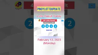 Lotto Result Today 9PM Draw February 13, 2023(Monday) #lotto #lottoresult #lottoresults #shorts