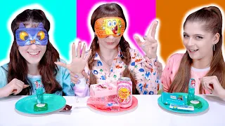 ASMR Eating Only One Color Food Pink, Brown and Mint Candy Race By LiLiBu