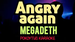 Angry again 🎤 Megadeth (karaoke) #lyrics  #lyricvideo  #minusone