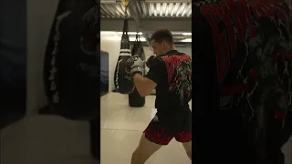 Muay Thai bag work Aberdeen Combat Centre with Daniels Sakne