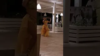 Belly Dancer with sword. Sunrise Holidays Resort Hurghada Egypt.