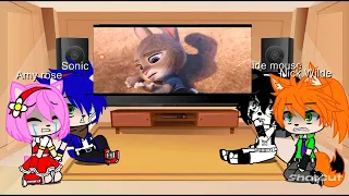 Nick and Sonic and Amy + Suicide mouse React to Judy past (Read Description)