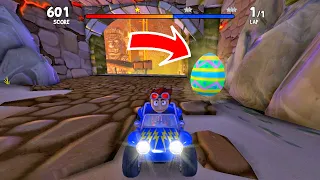 All Easter Eggs 5/5 | Beach Buggy Racing Island Adventure | (Steam, Nitendo , Xbox, Playstation)