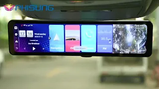 Phisung 12inch 4G Car Mirror DVR with english voice,russian voice and vietnamese voice control