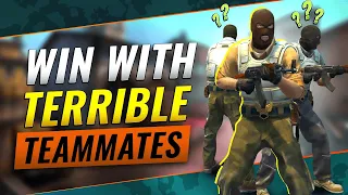 6 TRICKS To WIN With a BAD TEAM And CARRY USELESS Teammates - CS:GO