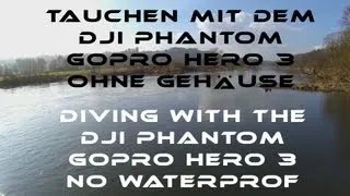 Crash diving under water with DJI Phantom and GoPro Hero 3 Black Edition and hunting cyclists